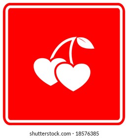 cherry hearts sign