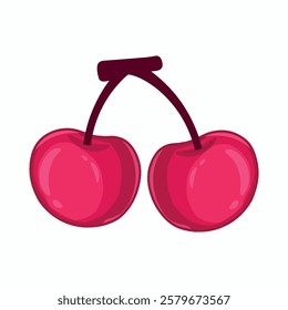 Cherry icon. Cartoon illustration of cherry vector icon for web design
