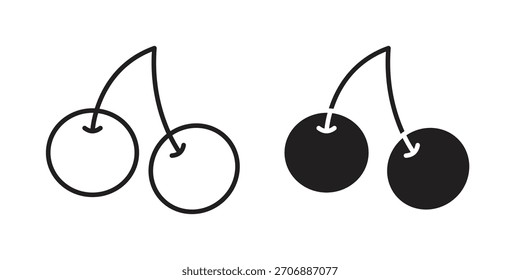 Cherry icon collection. modern simple icons for web