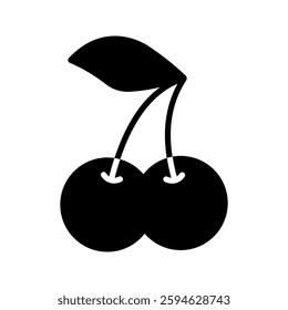 Cherry icon color editable on white background