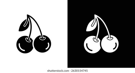 Conceito de ícone de cereja, ilustração de vetor