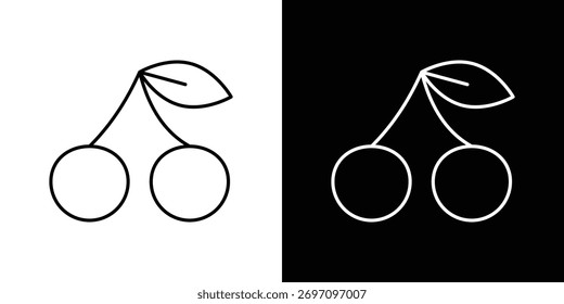 Cherry icon design vector art Illustrations