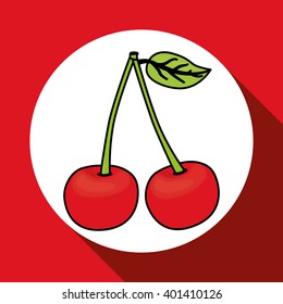 cherry icon design , vector illustration