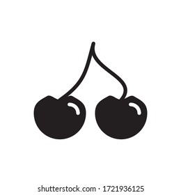 Cherry Icon Design Vector Template Illustration