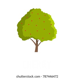 Cherry icon. Flat illustration of cherry vector icon isolated on white background