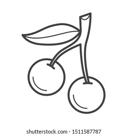 cherry icon in flat style isolated. Vector Symbol illustration.