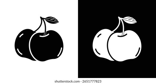 Cherry icon of a flat style vector