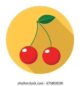 Cherry icon. Flat Cherry icon. Cherry vector