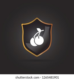 cherry icon. fruit sign