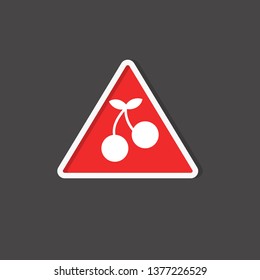 cherry icon. fruit sign