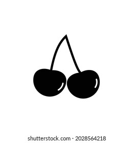 cherry icon, fruit vector, fresh illustration
