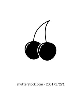 Cherry icon in gambling set