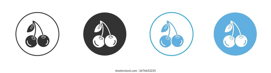 Kirschsymbol. Entwurfsvorlage für Grafiksymbol