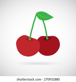 cherry icon great for any use. Vector EPS10.