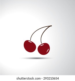 Cherry icon illustration