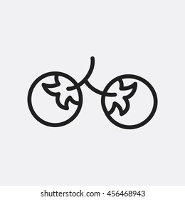 Cherry icon illustration isolated vector sign symbol
