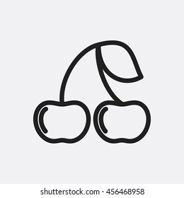 Cherry icon illustration isolated vector sign symbol