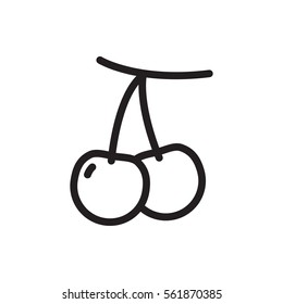 cherry icon illustration isolated vector sign symbol