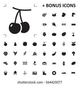 cherry icon illustration isolated vector sign symbol