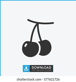 cherry icon illustration isolated vector sign symbol