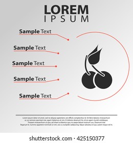 cherry icon. cherry infographics template