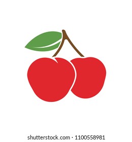 cherry icon isolated on a twhite background. Vector illustration. EPS 10