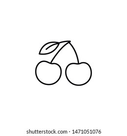 Cherry Icon Isolated On White Background. Vector sign for mobile app and web sites