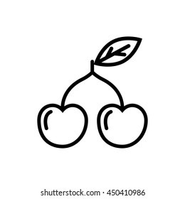 Cherry icon isolated on a white background