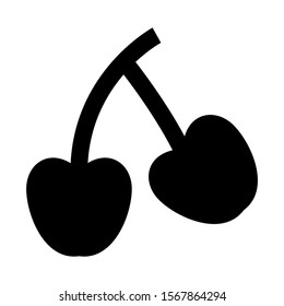 cherry icon isolated sign symbol vector illustration - high quality black style vector icons
