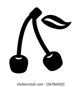 cherry icon isolated sign symbol vector illustration - high quality black style vector icons
