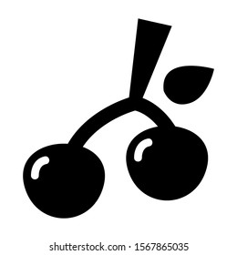 cherry icon isolated sign symbol vector illustration - high quality black style vector icons

