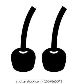 cherry icon isolated sign symbol vector illustration - high quality black style vector icons

