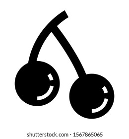 cherry icon isolated sign symbol vector illustration - high quality black style vector icons
