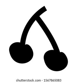 cherry icon isolated sign symbol vector illustration - high quality black style vector icons
