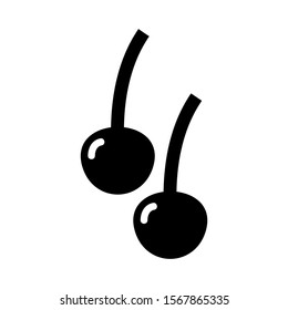 cherry icon isolated sign symbol vector illustration - high quality black style vector icons

