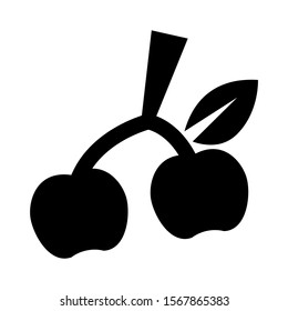 cherry icon isolated sign symbol vector illustration - high quality black style vector icons
