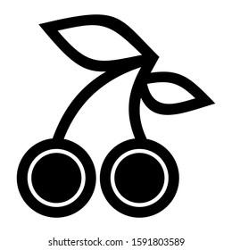 cherry icon isolated sign symbol vector illustration - high quality black style vector icons
