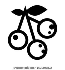 cherry icon isolated sign symbol vector illustration - high quality black style vector icons
