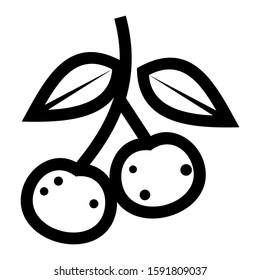 cherry icon isolated sign symbol vector illustration - high quality black style vector icons
