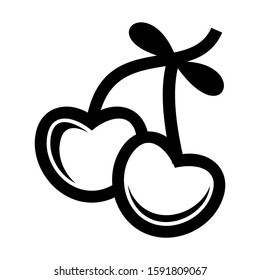 cherry icon isolated sign symbol vector illustration - high quality black style vector icons
