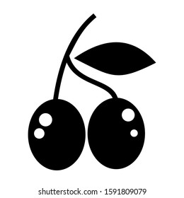 cherry icon isolated sign symbol vector illustration - high quality black style vector icons
