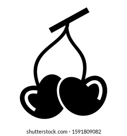 cherry icon isolated sign symbol vector illustration - high quality black style vector icons
