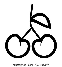 cherry icon isolated sign symbol vector illustration - high quality black style vector icons
