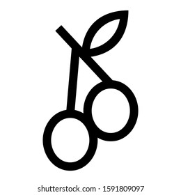 cherry icon isolated sign symbol vector illustration - high quality black style vector icons
