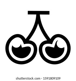 cherry icon isolated sign symbol vector illustration - high quality black style vector icons
