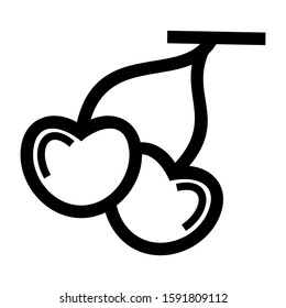 cherry icon isolated sign symbol vector illustration - high quality black style vector icons
