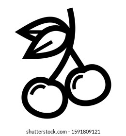 cherry icon isolated sign symbol vector illustration - high quality black style vector icons
