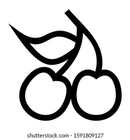 cherry icon isolated sign symbol vector illustration - high quality black style vector icons

