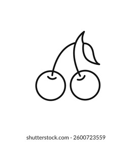 Cherry icon isolated. simple vector icon on white background