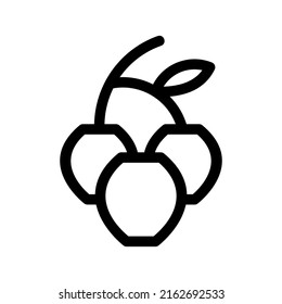 cherry icon or logo isolated sign symbol vector illustration - high quality black style vector icons
